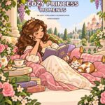 Cozy Princess Moments: An Easy & Relaxing Coloring Book Book Cover by Fatma Alnuaimi