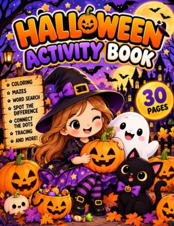 Halloween Activity Book for Kids Book Cover by Fatma Alnuaimi
