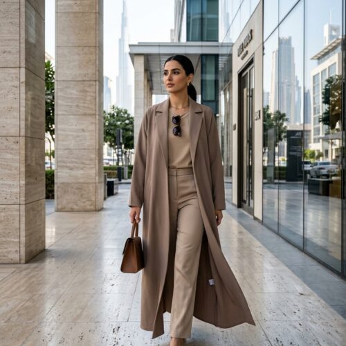 Zahra Minimalist Open-Front Kimono Abaya